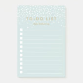 Minze | Personalisierte Confetti-Punkte Post-it Klebezettel (Vorderseite)