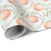 Minze Pfirsich Grapefruit Geburtstag Geschenkpapier (Rolleneckpunkt)
