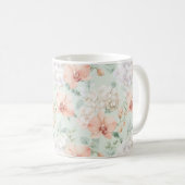 Minze-Pfirsich-Orchideenblüten Kaffeetasse (VorderseiteRechts)