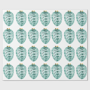 Minze Pinecones Wrapping Paper Geschenkpapier