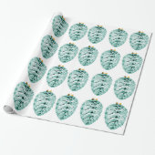 Minze Pinecones Wrapping Paper Geschenkpapier (Ungerollt)