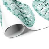 Minze Pinecones Wrapping Paper Geschenkpapier (Rolleneckpunkt)