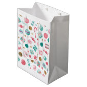 Minze & Pink CANDY Weihnachts Mittlere Geschenktas Geschenktüte (Vorderseite Schrägansicht)
