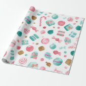Minze & Pink CANDY Weihnachtsbuch Geschenkpapier (Ungerollt)