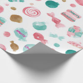 Minze & Pink CANDY Weihnachtsbuch Geschenkpapier (Ecke)