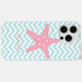 Minze & Pink Zigzag Muster Starfish Case-Mate iPhone Hülle (Rückseite (Horizontal))