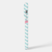 Minze & Pink Zigzag Muster Starfish iPhone Hülle (Linke Seite)