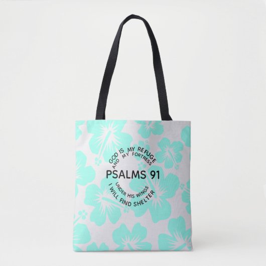 Minze Psalmen 91 Blume Tasche (Vorderseite)
