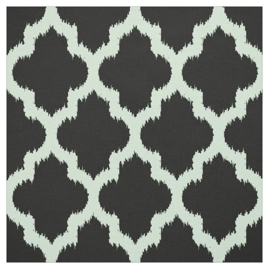 Minze Quatrefolie Ikat mit benutzerdefiniertem sch Stoff (Muster)