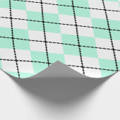Minze Raute Wrapping Paper Geschenkpapier (Ecke)