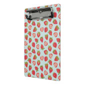 Minze & Red Summer Strawberry Muster Mini Klemmbrett (Gewinkelt2)