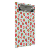 Minze & Red Summer Strawberry Muster Mini Klemmbrett (Schrägansicht)