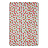 Minze & Red Summer Strawberry Muster Mini Klemmbrett (Rückseite)