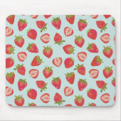 Minze & Red Summer Strawberry Muster Mousepad (Vorne)