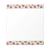Minze & Red Summer Strawberry Muster Notizblock (Vorderseite)