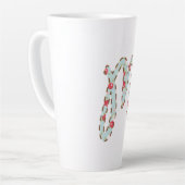 Minze rosa Blumenbrief M Milchtasse (Linke Ecke)