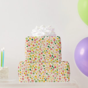 Minze Rosa Gelb Grün Fruchtige Punkte Geburtstag Geschenkpapier