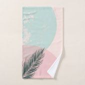 Minze Rosé Abstrakte Moderne Kollektion Badhandtuch Set (Handtuch)