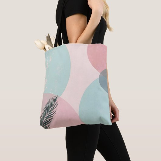 Minze Rosé Abstrakte Moderne Kollektion Tasche (Von Nahem)