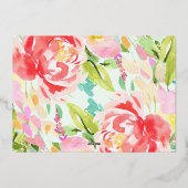 Minze | Rose & Gold Diamond Ring Brautparty Folieneinladung (Rückseite)