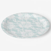 Minze Rose Pappteller (Schrägansicht)