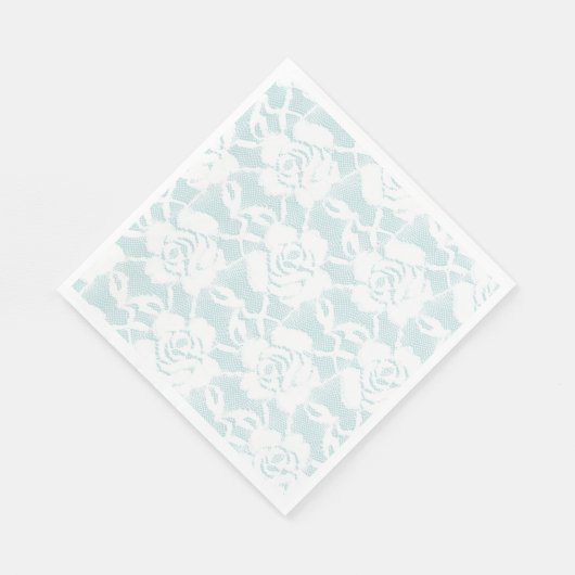 Minze Rose Serviette (Ecke)