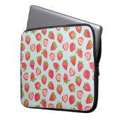 Minze/Rote Erdbeere Laptop-Sieb Laptopschutzhülle (Vorderseite Links)