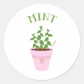 Minze Runder Aufkleber (Vorderseite)