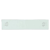 Minze Rustic Monogram Wreath ReceptionTable Runner Kurzer Tischläufer (Horizontal)