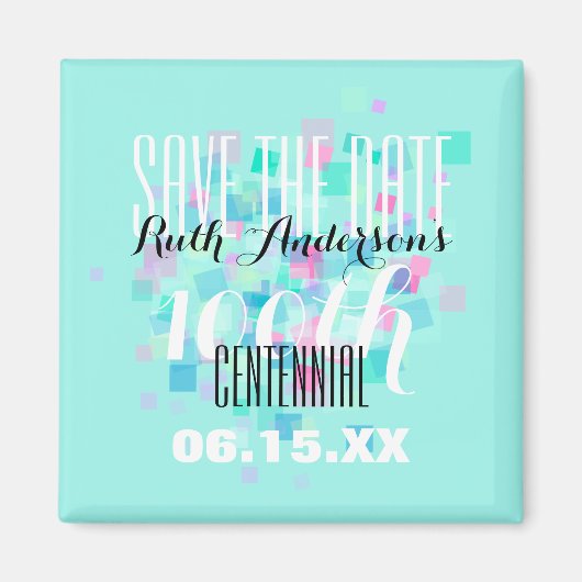 Minze Save the Date Centennial Personalisiert Magn Magnet (Vorne)