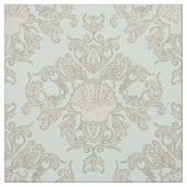 Minze Scallop Muschel Leaf Scroll Damask Ocean Bea Stoff (Muster)