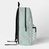 Minze Schachbrett Retro Bedruckter Rucksack (Links)