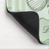 Minze Schmetterling Streifen Traum Mousepad (Ecke)