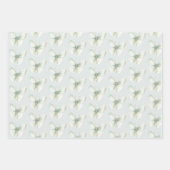 Minze Schmetterlinge Geburtstag Geschenkpapier Set (Vorderseite)
