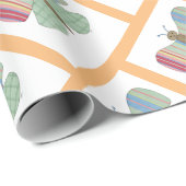 Minze-Schmetterlingspapier Geschenkpapier (Rolleneckpunkt)