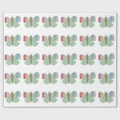 Minze-Schmetterlingspapier Geschenkpapier (Flach)