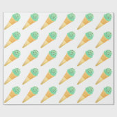 Minze Schokoladeneis Geschenkpapier (Flach)