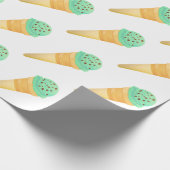 Minze Schokoladeneis Geschenkpapier (Ecke)