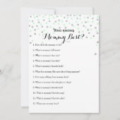 Minze Silber Doppelseitig - 2 x Baby Shower Games Einladung (Vorderseite)