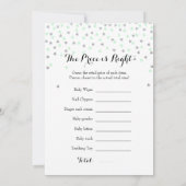 Minze Silber Doppelseitig - 2 x Baby Shower Games Einladung (Rückseite)