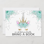 Minze, Silver & Gold Einhorndruckerin bringen ein  Einladung (Vorderseite)