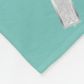 Minze Silver Letter T Fleecedecke (Ecke)