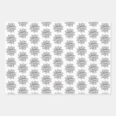 Minze Silver Ribbon Bow Brautparty Geschenkpapier Set (Vorderseite 2)