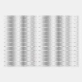 Minze Silver Ribbon Bow Brautparty Geschenkpapier Set (Vorderseite)