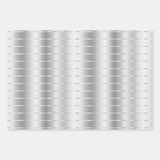 Minze Silver Ribbon Bow Brautparty Geschenkpapier Set (Vorderseite)