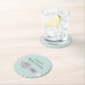 Minze Silver Ribbon Bow Brautparty Untersetzer (Vor Ort)