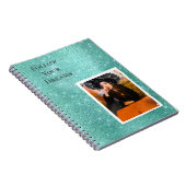 Minze sparkle Ihr Foto Personalisierter Kostenvora Notizblock (Rechte Seite)