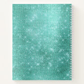 Minze sparkle Ihr Foto Personalisierter Kostenvora Notizblock (Rückseite)