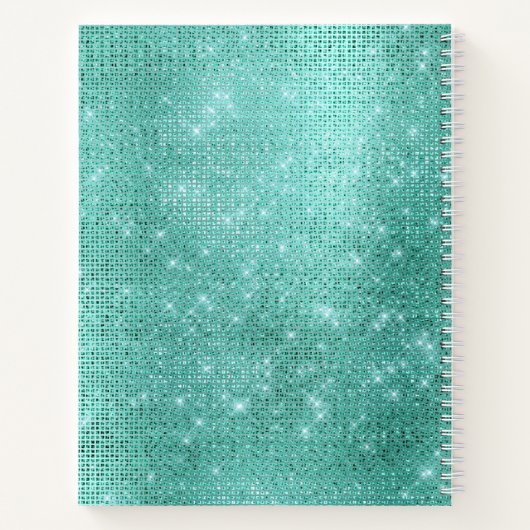 Minze sparkle Ihr Foto Personalisierter Kostenvora Notizblock (Rückseite)