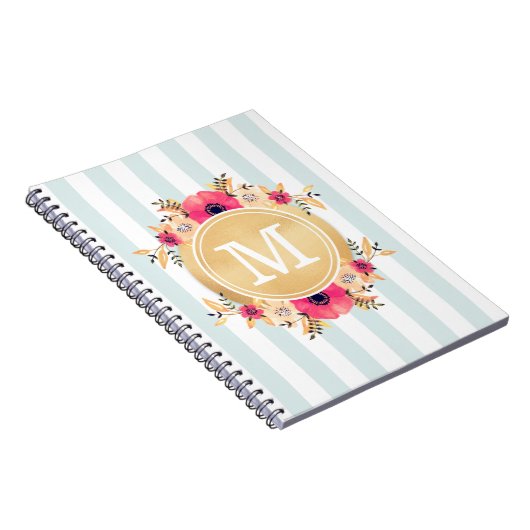 Minze Stripes Notizblock (Rechte Seite)